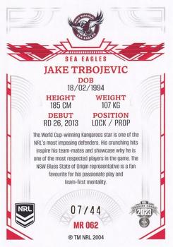 2023 NRL Traders Elite - Mojo Ruby #MR062 Jake Trbojevic Back